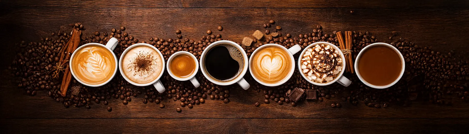 Coffee Cups in a row how to order from Coffee Masters